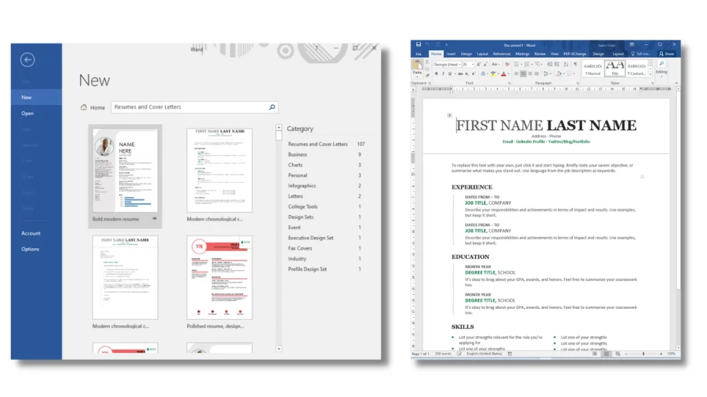 membuat CV dengan Microsoft word